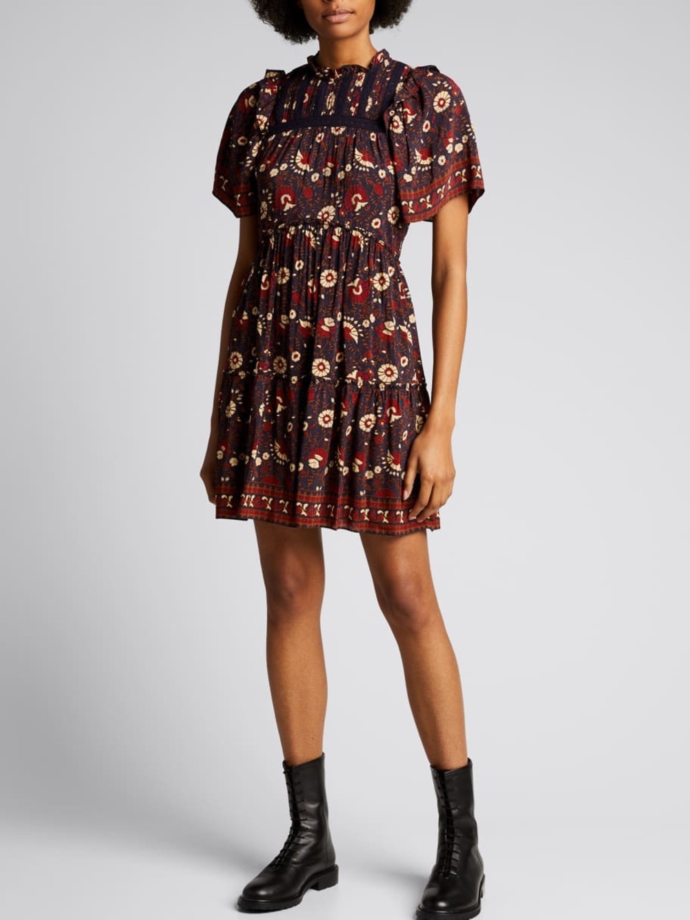 SEA Frankie Tunic Floral Print Dress Size 4